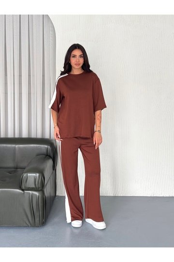 YUMUŞAK DOKU ALT-ÜST YIRTMAÇLI KISA KOL MODAL KUMAŞ EŞOFMAN TAKIM