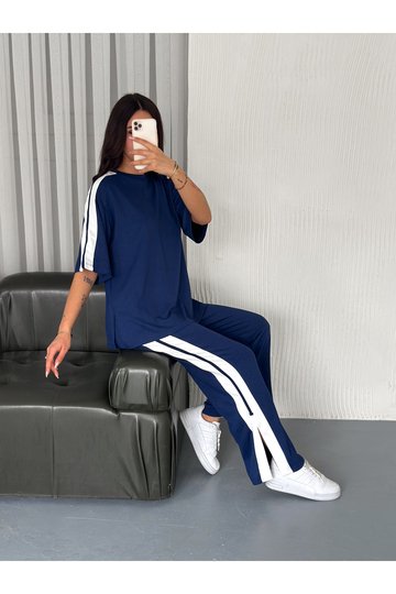 YUMUŞAK DOKU ALT-ÜST YIRTMAÇLI KISA KOL MODAL KUMAŞ EŞOFMAN TAKIM