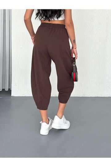 Beli Latikli Dikiş Detaylı Gabardin Kumaş Pantolon