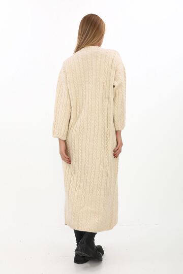 Oversize Salaş Saç Örgülü Yumuşak Triko Elbise