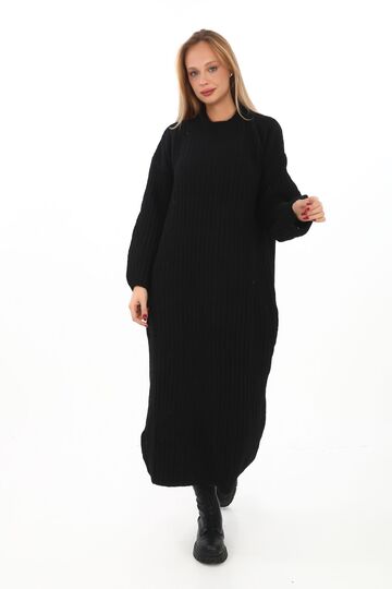 Oversize Yumuşak  Salaş Fitili Triko Elbise