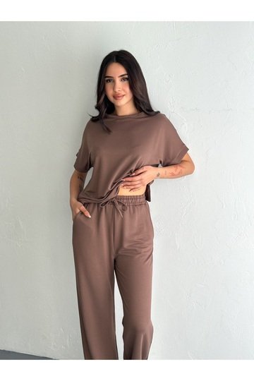 YUMUŞAK DOKU MODAL KUMAŞ KISAKOL EŞOFMAN TAKIM