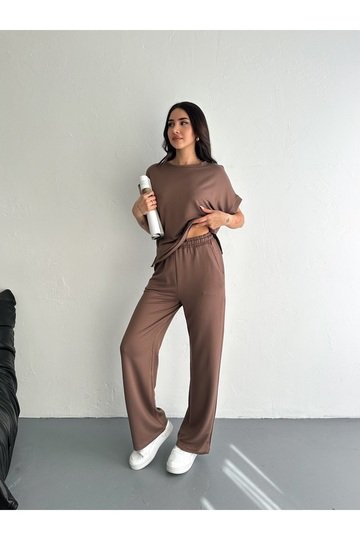 YUMUŞAK DOKU MODAL KUMAŞ KISAKOL EŞOFMAN TAKIM