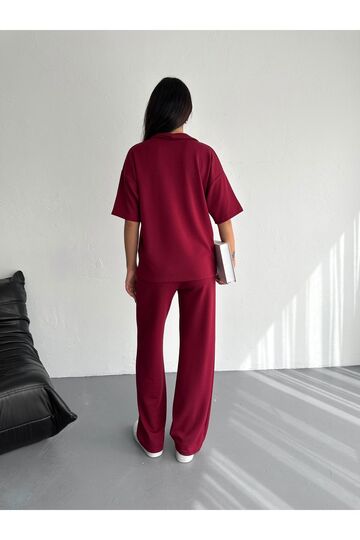 Polo Yaka Ayıcık Teddy Modal Kumaş Eşofman Takım