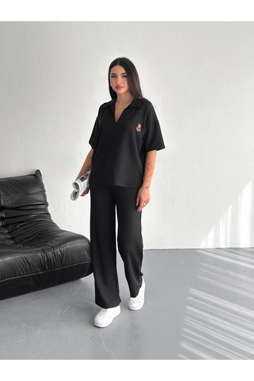 POLO YAKA AYICIK TEDDY MODAL KUMAŞ EŞOFMAN TAKIM
