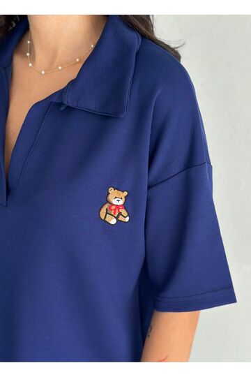Polo Yaka Ayıcık Teddy Modal Kumaş Eşofman Takım