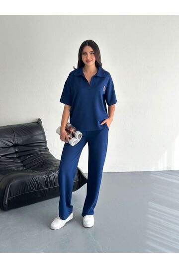 Polo Yaka Ayıcık Teddy Modal Kumaş Eşofman Takım