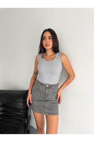 HALTER YAKA ESNEK FİTİLLİ KAŞKORSE KUMAŞ ATLET