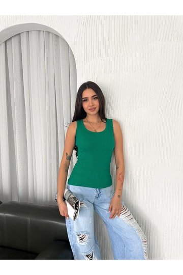 HALTER YAKA ESNEK FİTİLLİ KAŞKORSE KUMAŞ ATLET