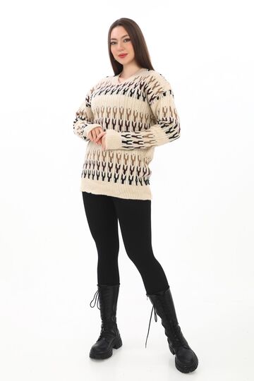 Örme Detaylı Oversize Yumuşak Triko Kazak
