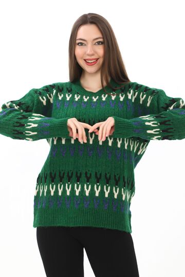 Örme Detaylı Oversize Yumuşak Triko Kazak