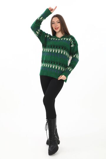 Örme Detaylı Oversize Yumuşak Triko Kazak