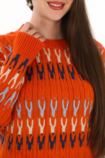 Örme Detaylı Oversize Yumuşak Triko Kazak