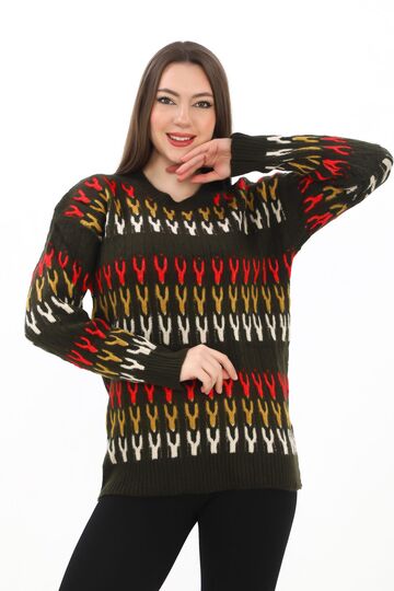 Örme Detaylı Oversize Yumuşak Triko Kazak