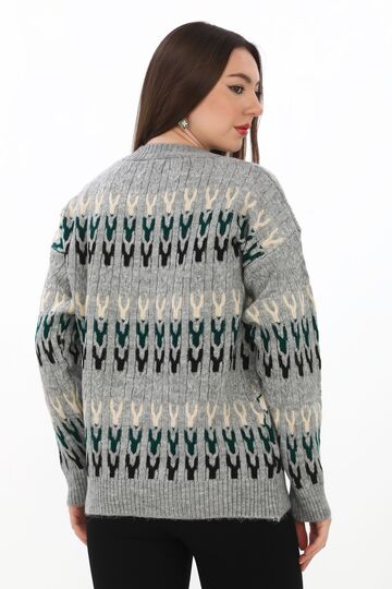 Örme Detaylı Oversize Yumuşak Triko Kazak