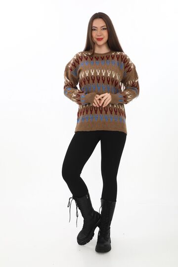 Örme Detaylı Oversize Yumuşak Triko Kazak