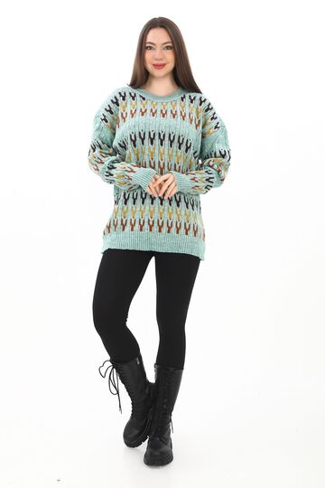 Örme Detaylı Oversize Yumuşak Triko Kazak