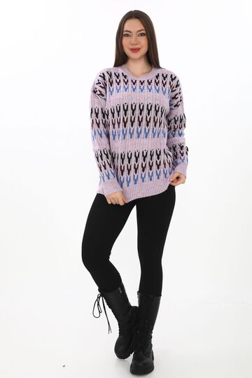Örme Detaylı Oversize Yumuşak Triko Kazak