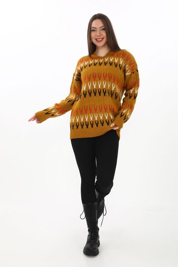 Örme Detaylı Oversize Yumuşak Triko Kazak