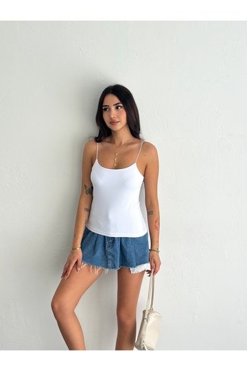 İP ASKILI SÜPREM KUMAŞ BLUZ
