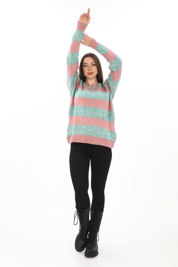 Oversize Örme Detaylı Yumuşak Dokulu Triko  Kazak