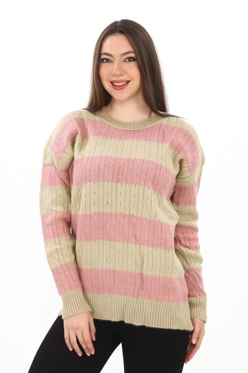 Oversize Örme Detaylı Yumuşak Dokulu Triko  Kazak