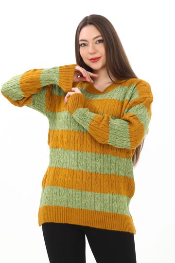 Oversize Örme Detaylı Yumuşak Dokulu Triko  Kazak