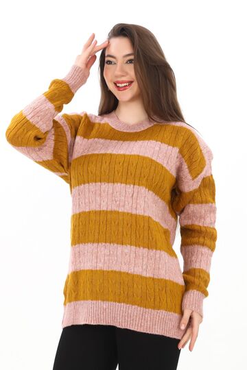 Oversize Örme Detaylı Yumuşak Dokulu Triko  Kazak