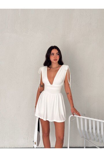 SANDY KUMAŞ ŞORTLU ELBİSE