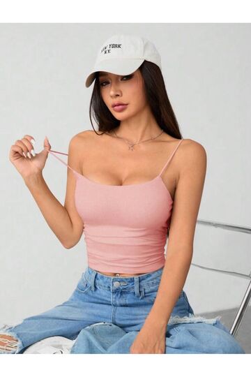 Kadın İp Askılı Örme Body Bluz