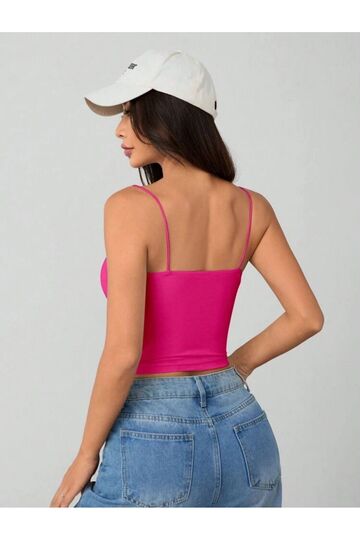 Kadın İp Askılı Örme Body Bluz