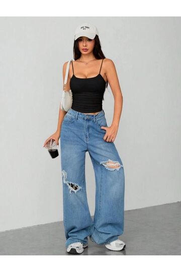 Kadın İp Askılı Örme Body Bluz