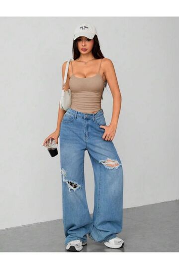 Kadın İp Askılı Örme Body Bluz