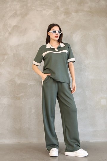Garnili polo yaka yumuşak doku modal kumaş eşofman takım