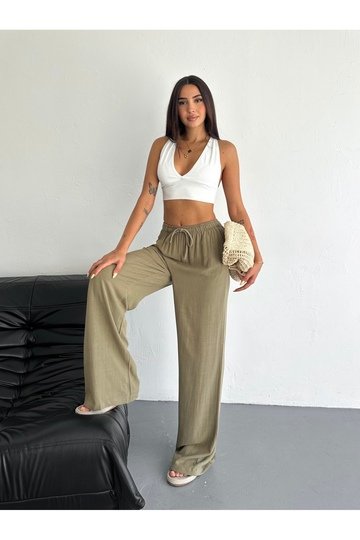 Rahat Kalıp Keten Pantolon