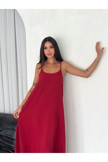 Pamuk Ayar Askılı Aerobin Astarlı Salaş Elbise