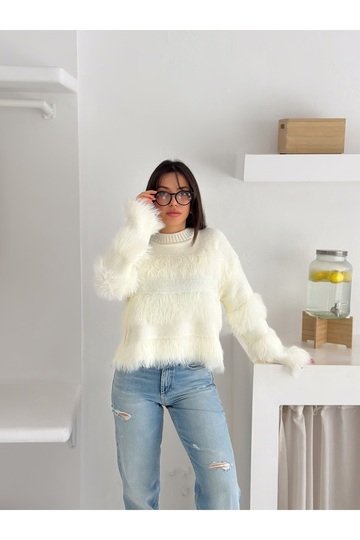 Sakal kumaş Yumuşak Doku Triko Kazak