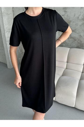 Çıma Detaylı Modal Pike Kumaş Elbise