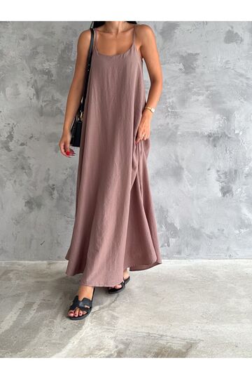 Kadın Pamuk Ayar Askılı Aerobin Salaş Elbise