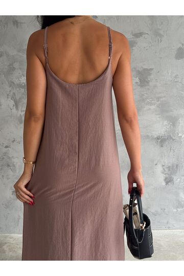 Kadın Pamuk Ayar Askılı Aerobin Salaş Elbise