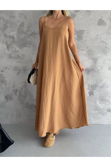 Kadın Pamuk Ayar Askılı Aerobin Salaş Elbise