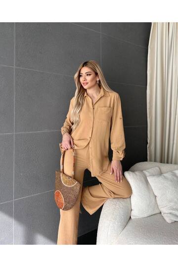 AEROBİN KUMAŞ  GÖMLEKLİ GENŞ PANTOLUNLU 3 LÜ TAKIM
