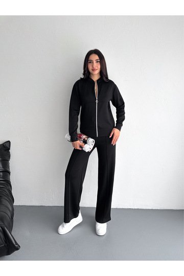 KOLEJ YAKA PANTOLUN ÇIMALI YUMUŞAK DOKU MODAL KUMAŞ EŞOFMAN TAKIM