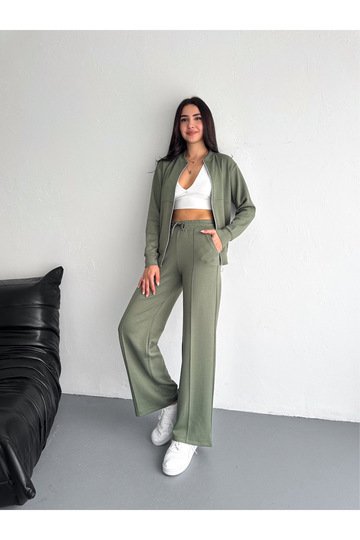 KOLEJ YAKA PANTOLUN ÇIMALI YUMUŞAK DOKU MODAL KUMAŞ EŞOFMAN TAKIM