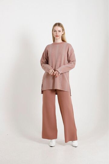 Geniş Paça Oversize Triko Takım