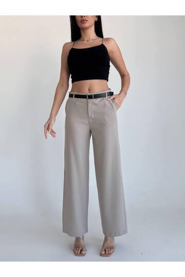 Kemerli clasic pantalon