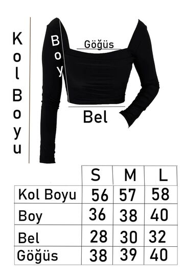 Çift Kat Ön Detaylı Ön-Arka Kare Yaka Crop Top