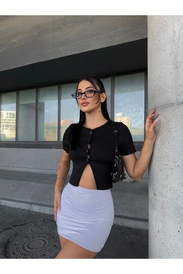 Crop Triko Yelek