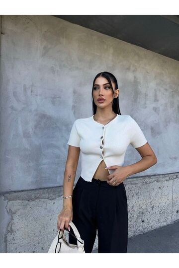 Crop Triko Yelek