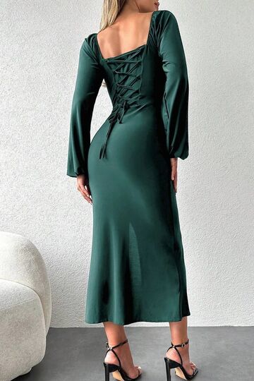 Korse Detaylı Yırtmaçlı Abiye